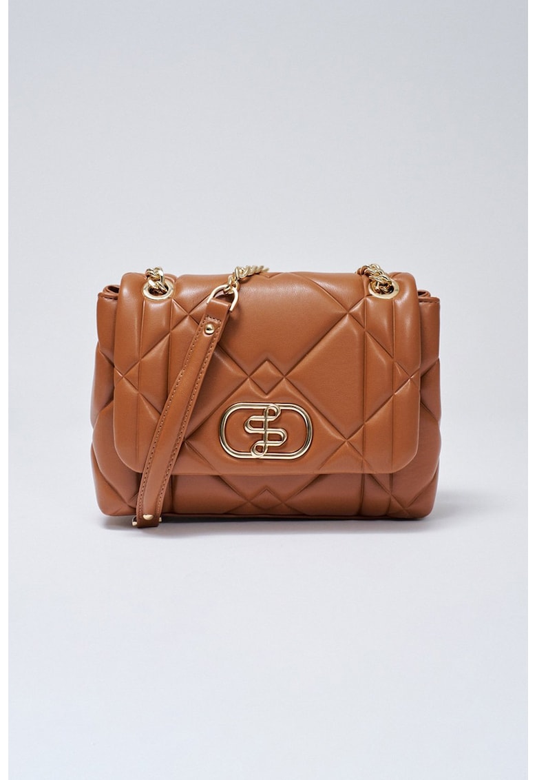 Geanta din piele ecologica cu bareta de umar si barete din lant