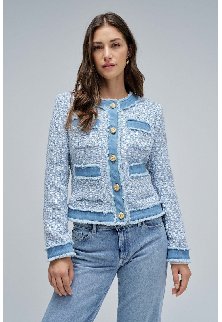 Sacou din tuid cu nasturi