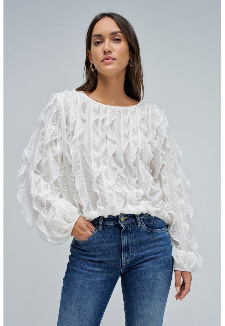 Bluza cu volane verticale