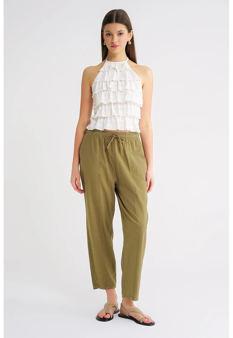 Pantaloni dama HiCCUP in - verde