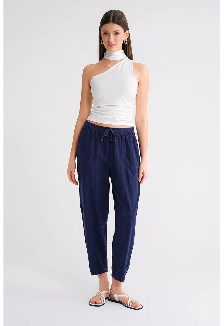 Pantaloni dama HiCCUP in - bleumarin