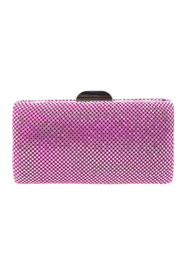 Geanta minaudiere cu strasuri si lant