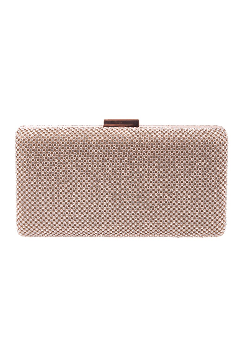 Geanta minaudiere cu strasuri si lant