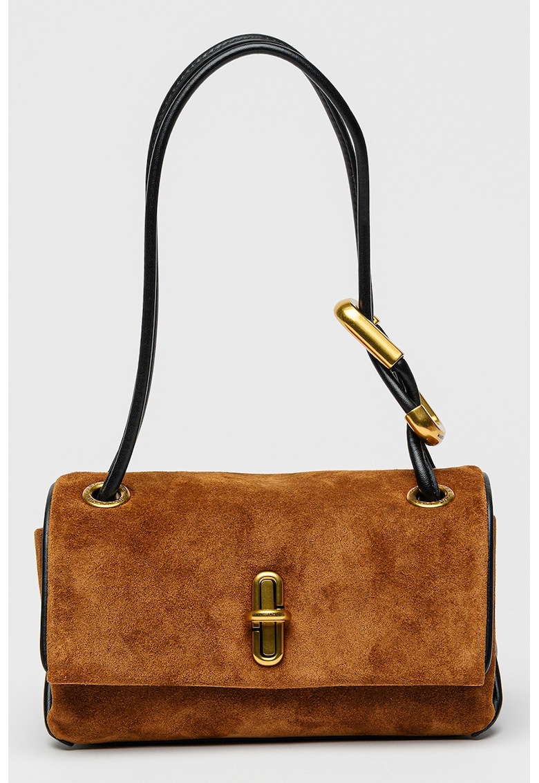 Geanta de piele intoarsa cu bareta de umar