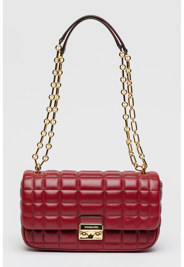 Geanta din piele cu bareta de umar din lant Tribeca