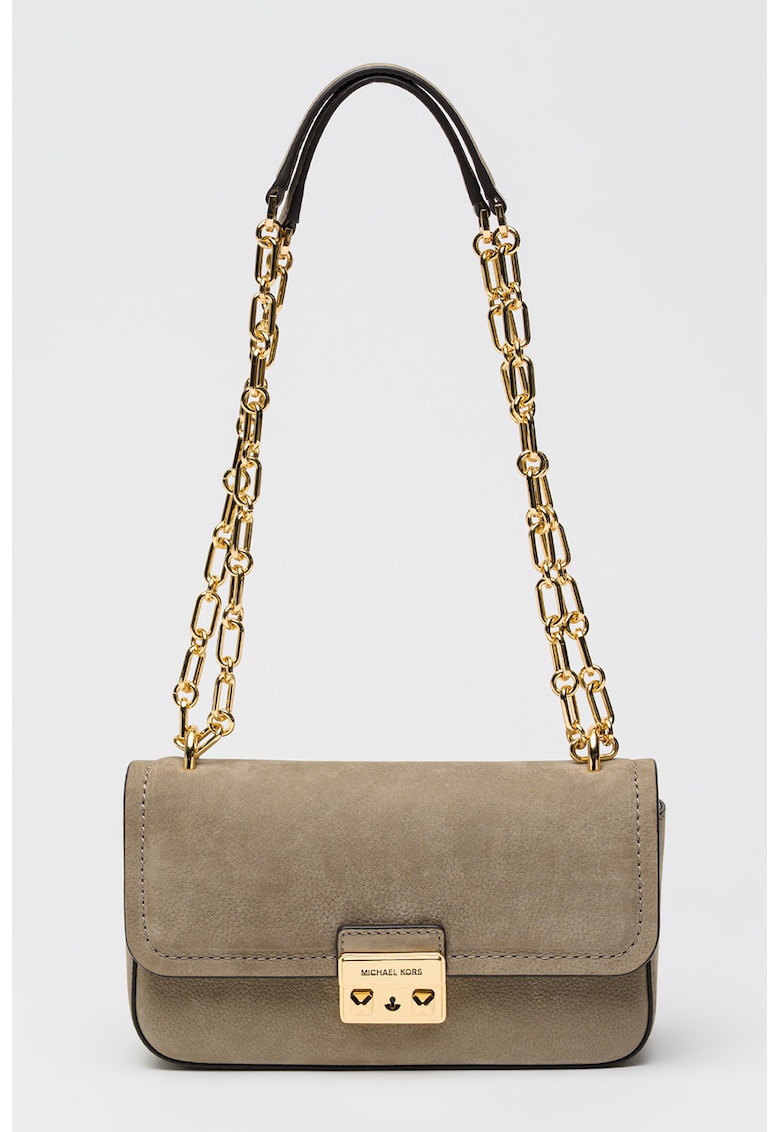 Geanta de piele nabuc cu bareta de umar Tribeca