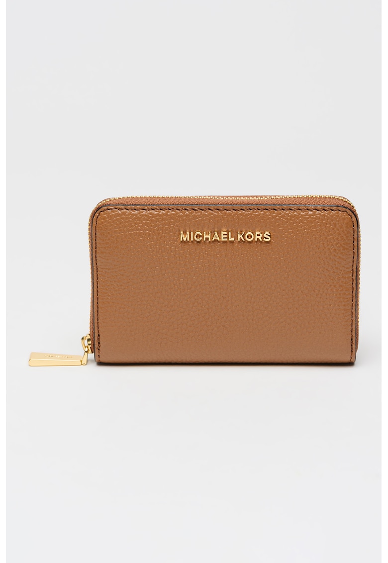 Portofel de piele cu fermoar si aspect marmorat Jet Set