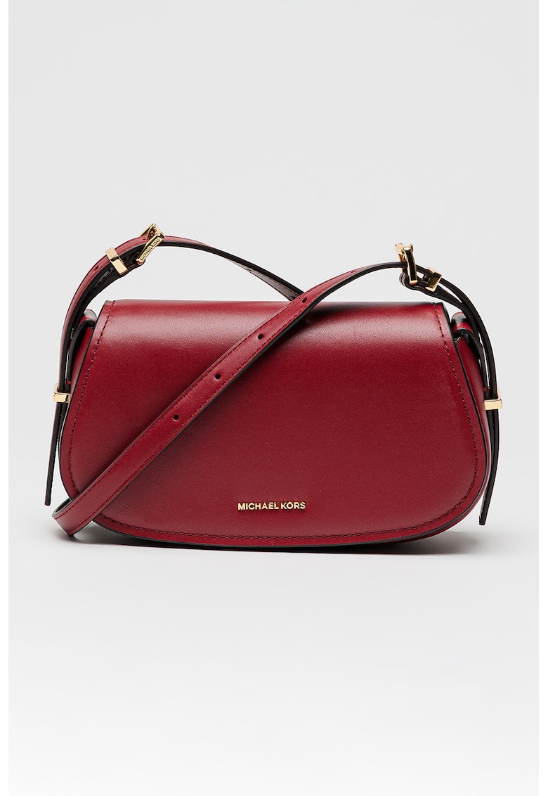 Geanta crossbody din piele Lydia - Rosu inchis