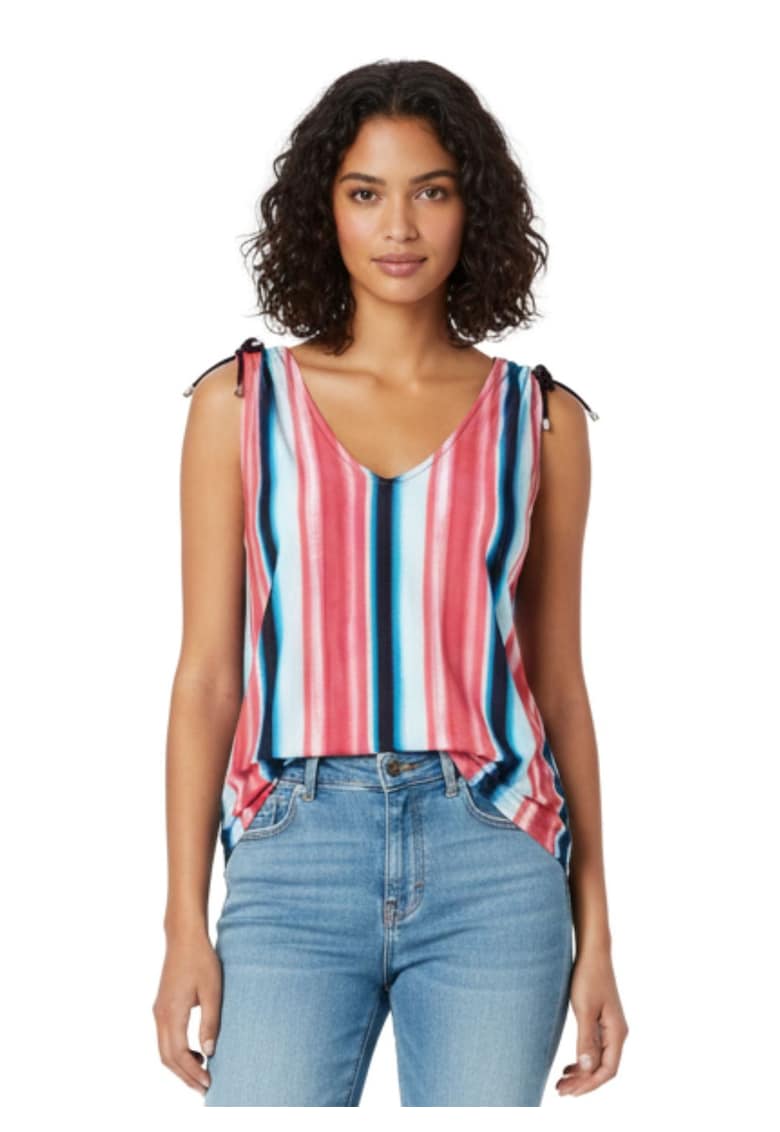 Top de dama pe bretele - in dungi - XXL