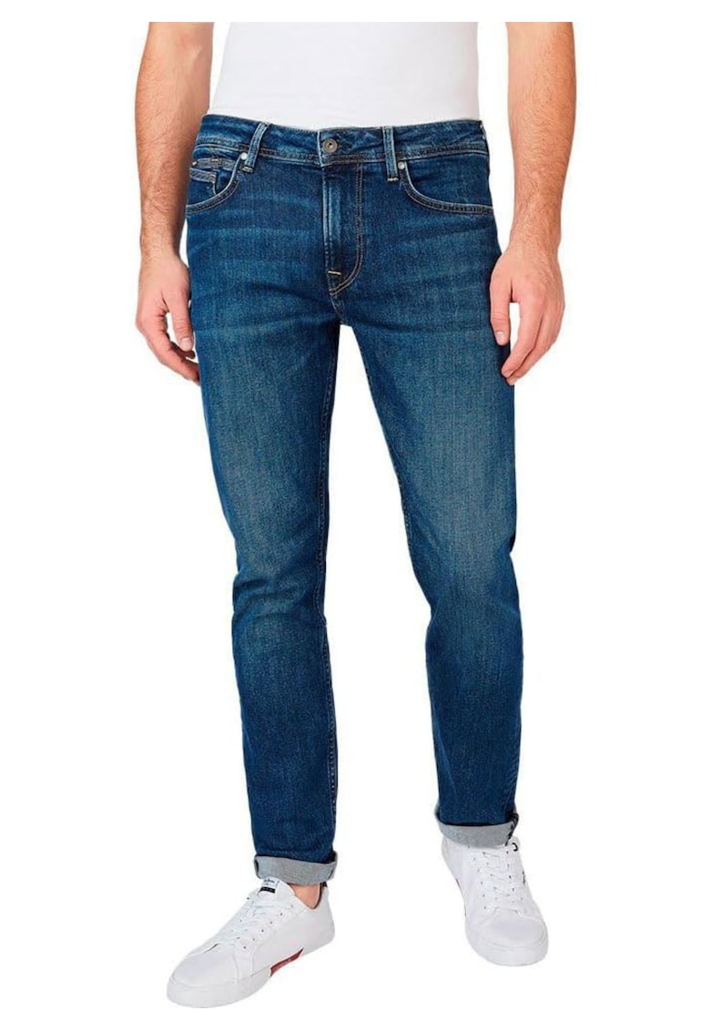 Pantaloni barbati Hatch Regular din denim bleumarin W38
