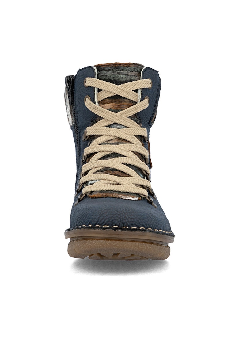 Rieker ghete de damă cu șiret și fermoar albastru 73343-15 - Rieker - imagine 1