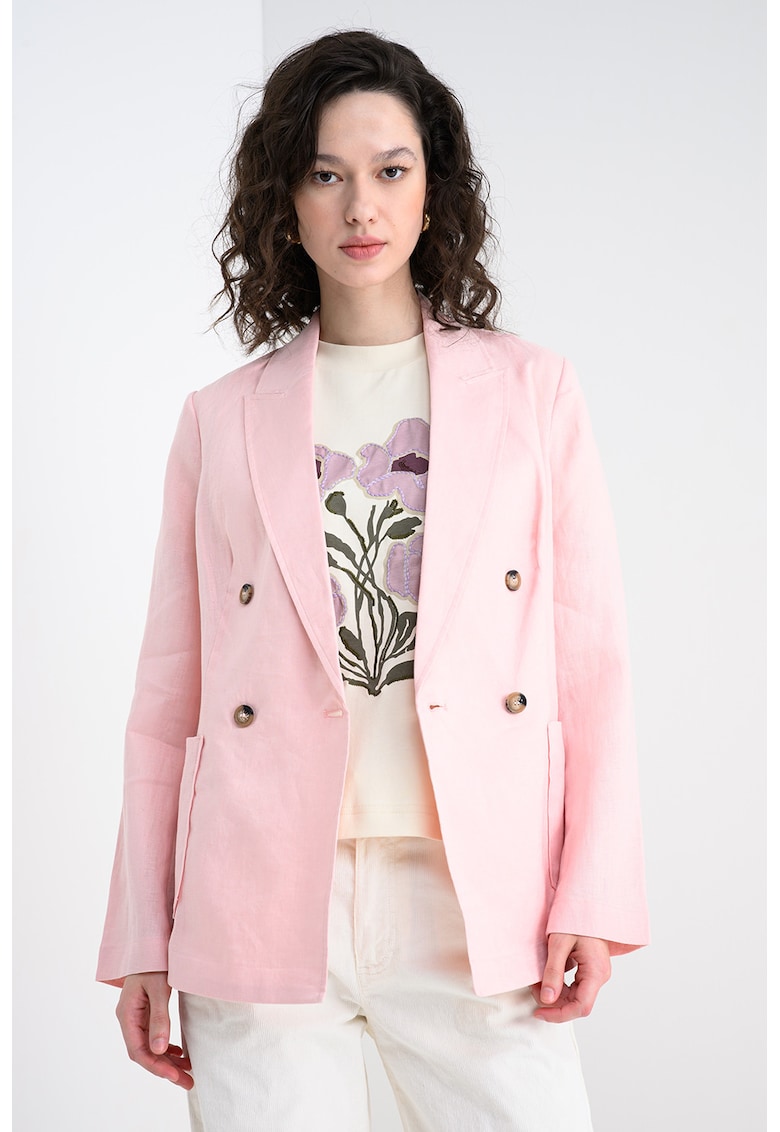 Sacou din in cu doua randuri de nasturi