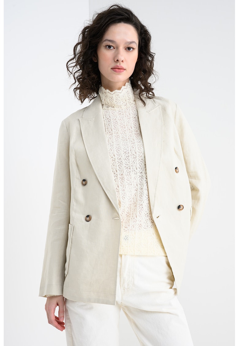 Sacou din in cu doua randuri de nasturi