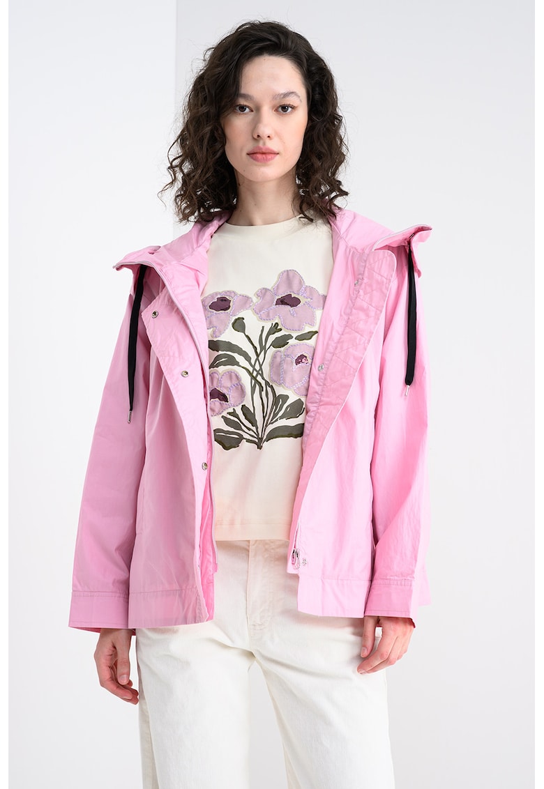 Jacheta usoara supradimensionata cu guler inalt