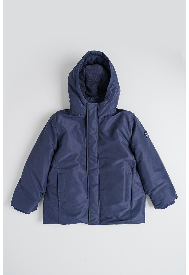 Geaca cu vatelina si gluga - Gri inchis