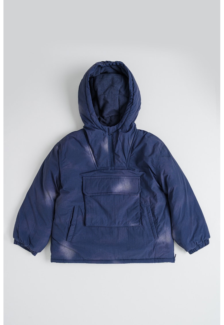 Geaca fara inchidere cu captuseala din fleece - Gri inchis