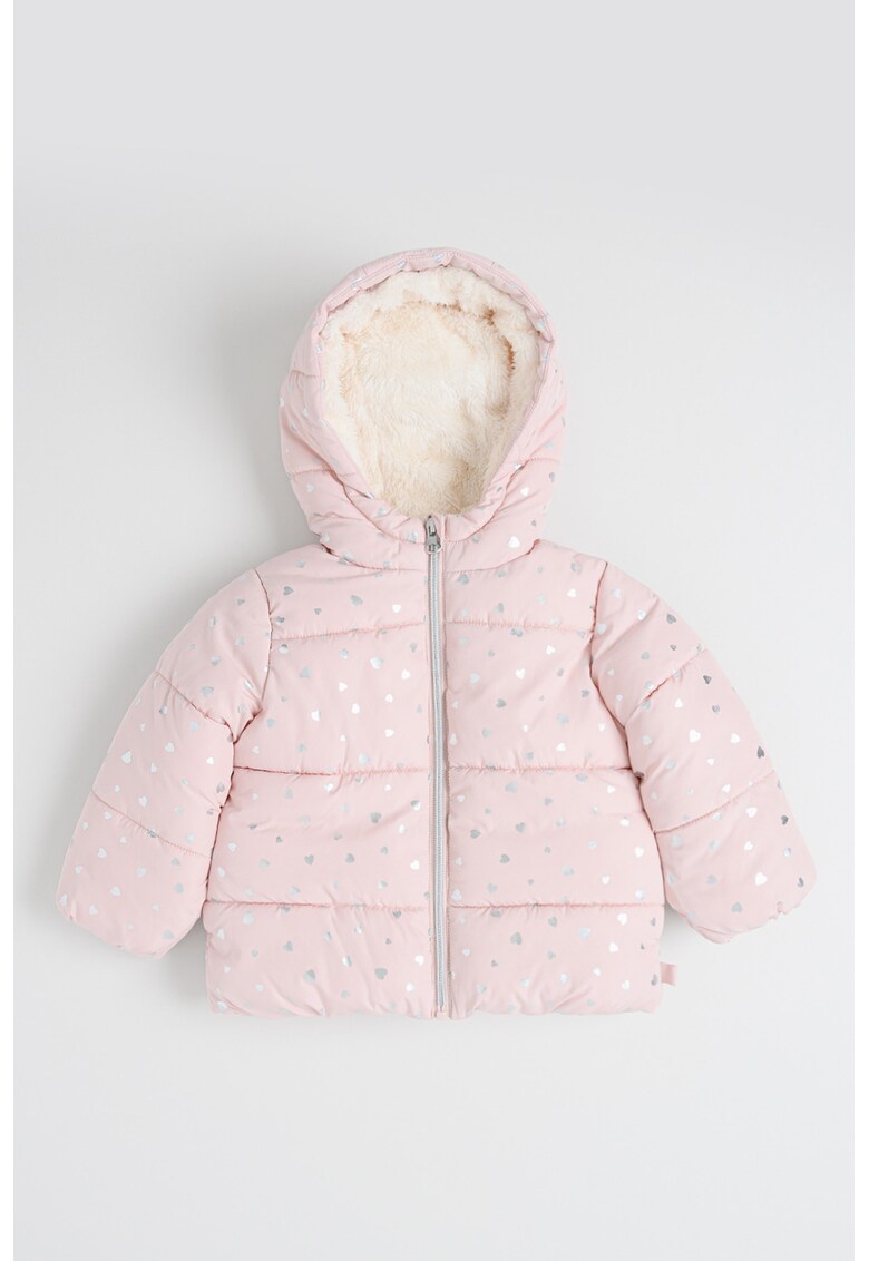 Geaca cu imprimeu si captuseala din teddy