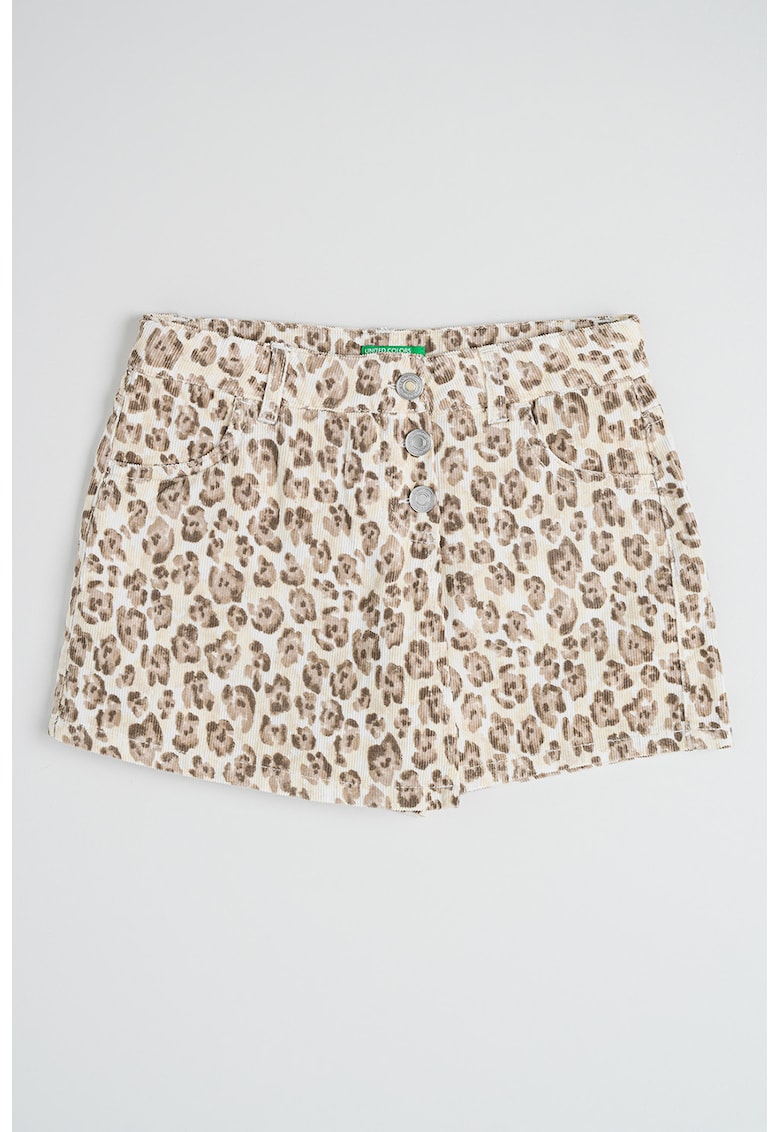 Fusta-pantalon din reiat cu animal print