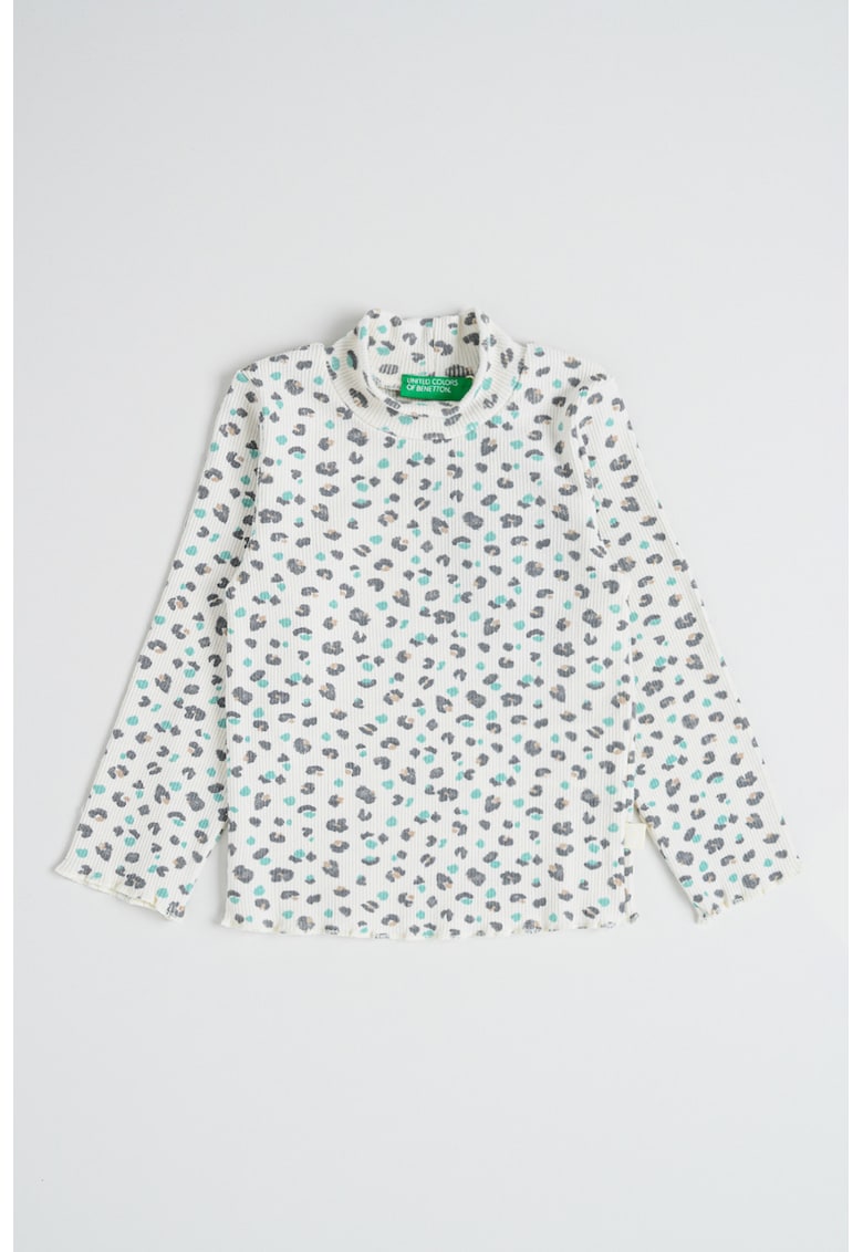 Pulover striat cu animal print