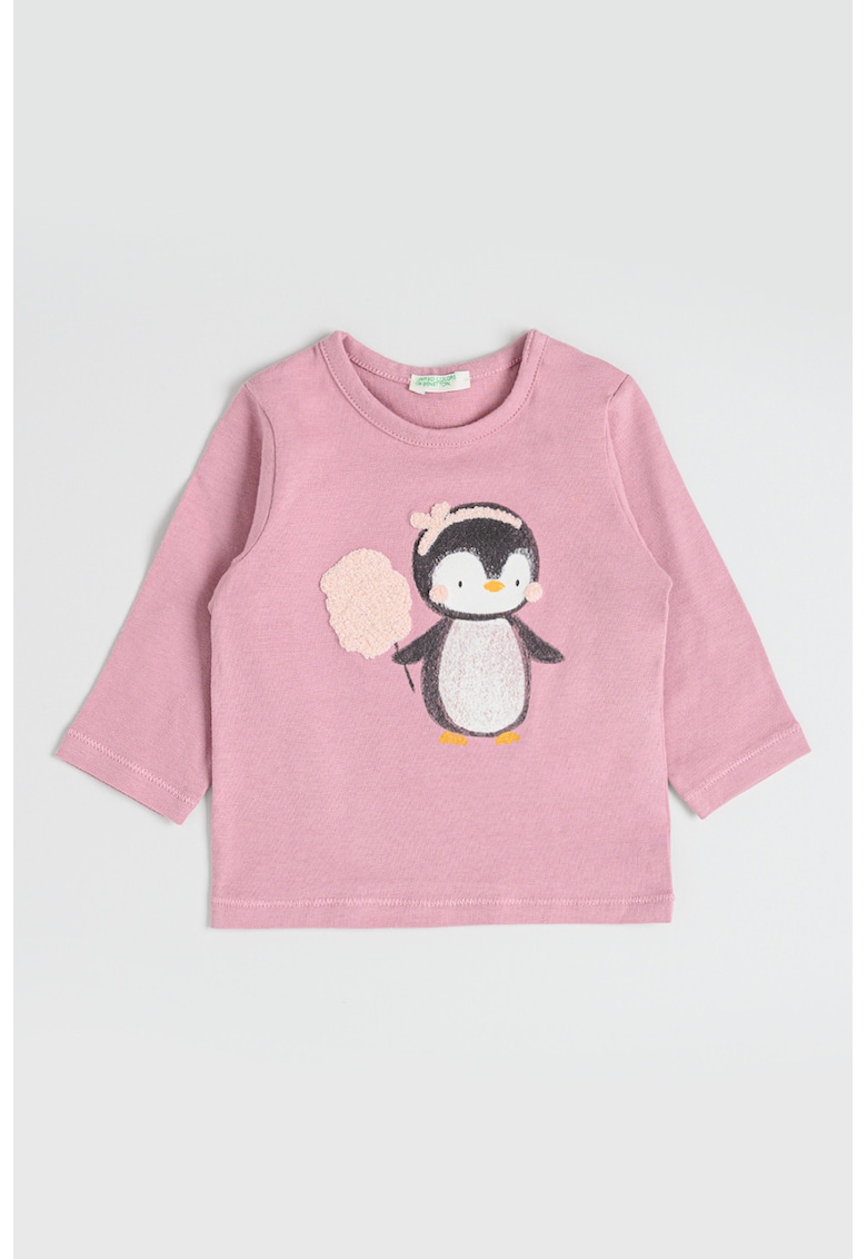 Bluza de bumbac cu detalii in relief