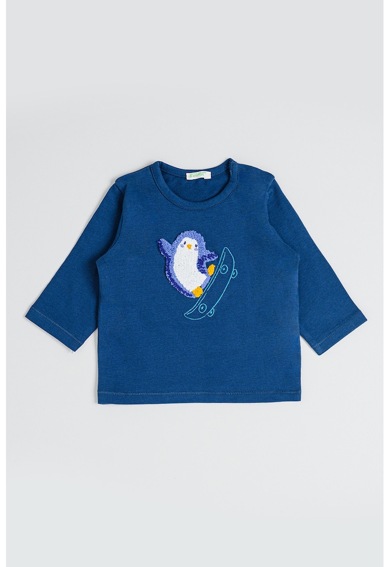 Bluza de bumbac cu detalii in relief