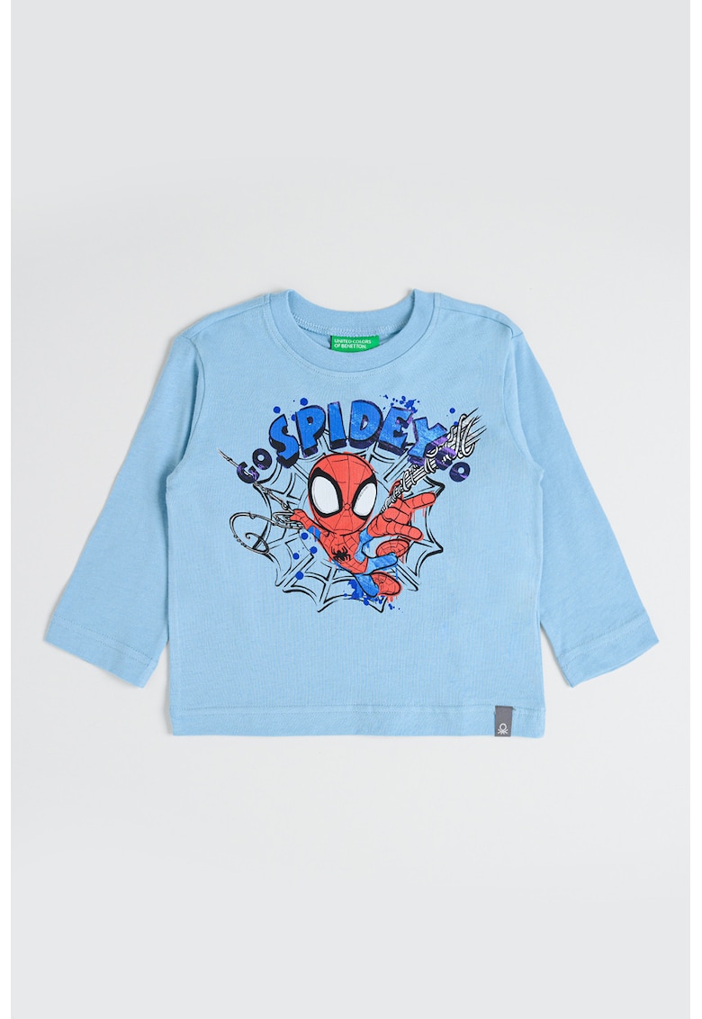 Bluza de bumbac Spiderman - Rosu/Albastru glaciar