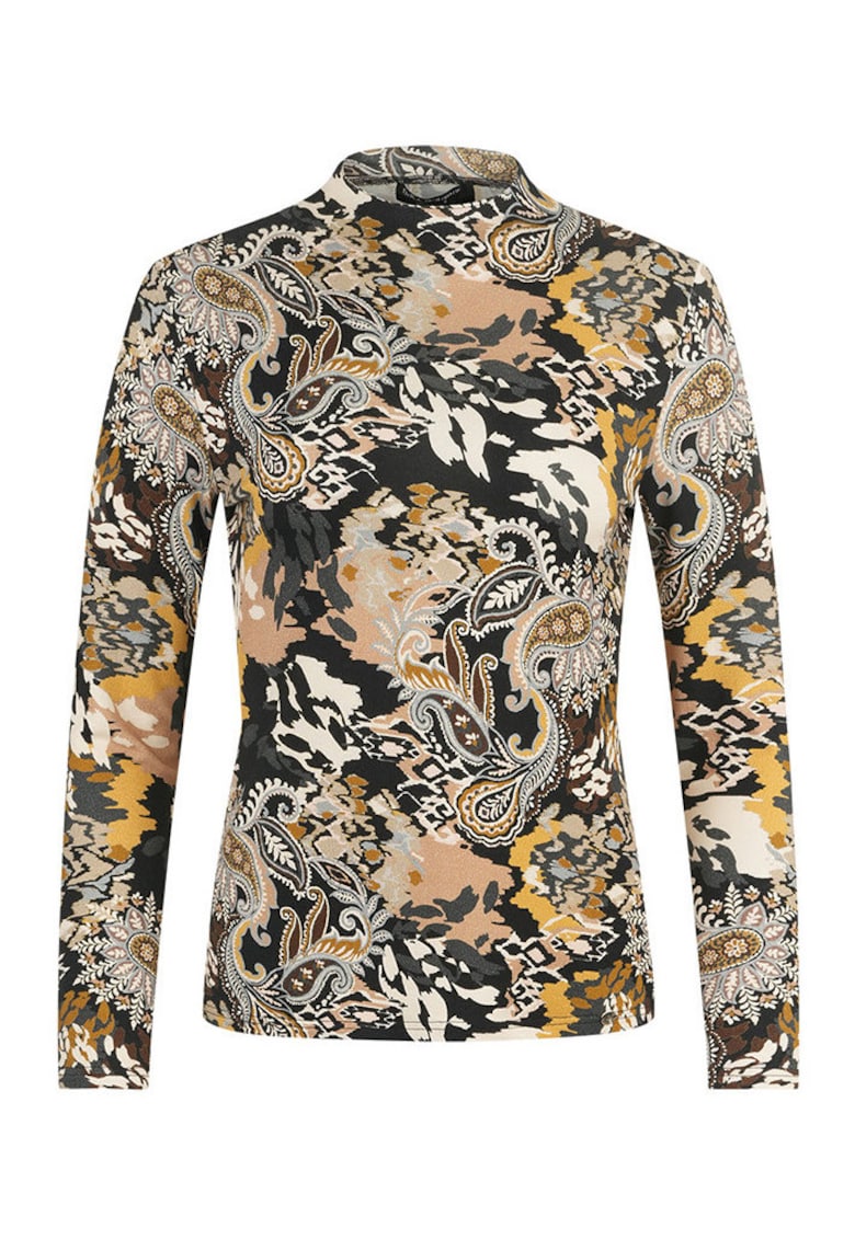 Bluza din amestec de matase - cu motive paisley stilizate