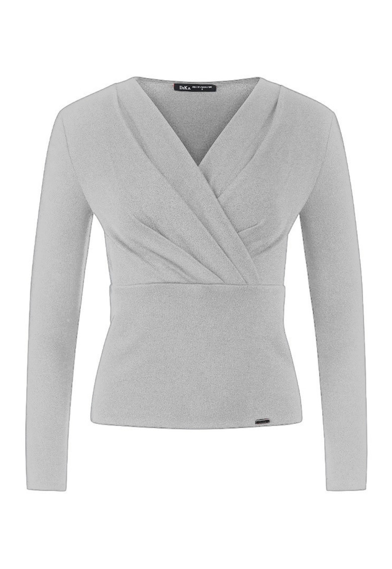 Bluza cu decolteu cache coeur si insertii de lurex