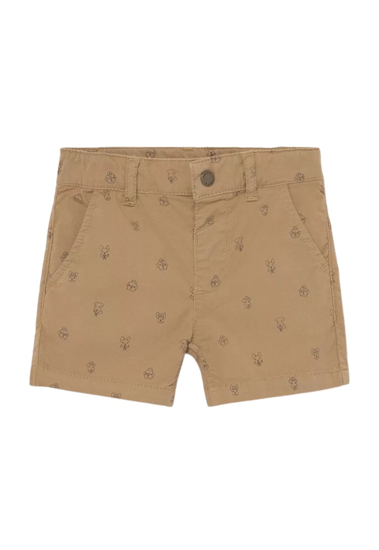Pantaloni scurti baieti bermude scurte maro cu imprimeu 68 -