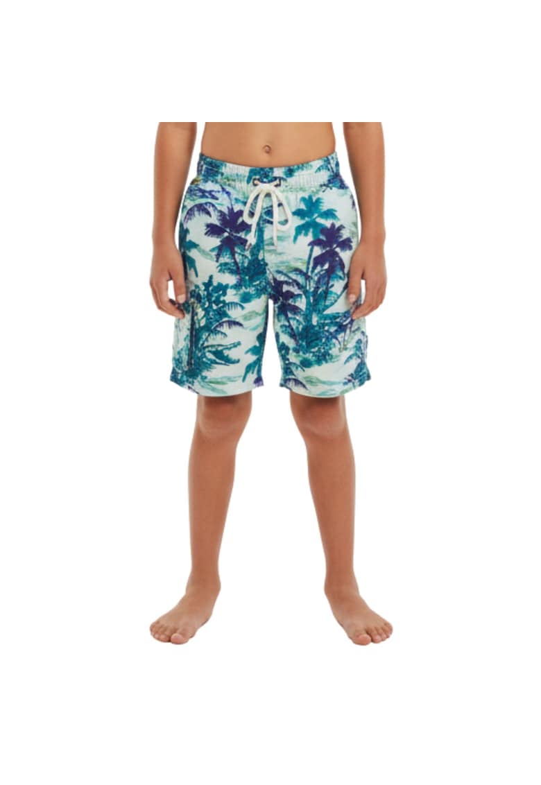 Pantaloni scurti de baie cu imprimeu tropical -