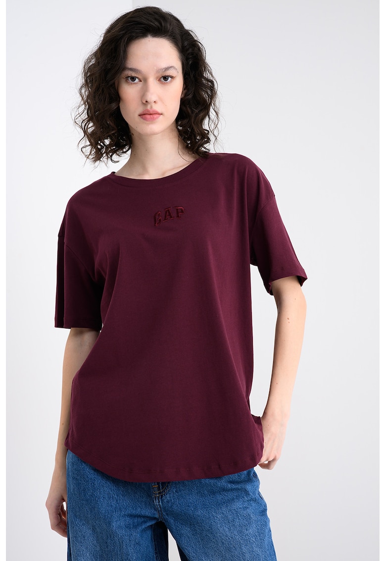 Tricou supradimensionat cu logo brodat