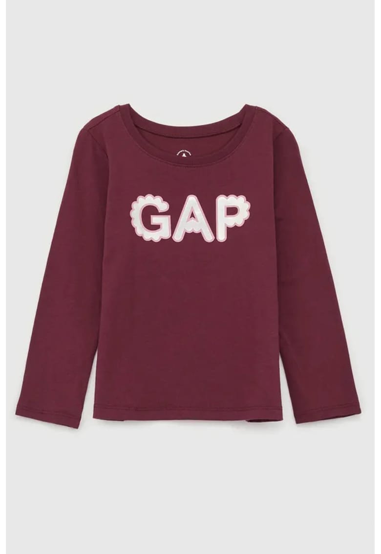 Bluza de bumbac cu imprimeu logo - Violet tyrian