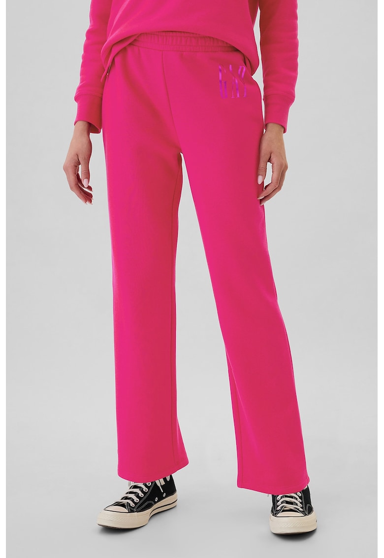 Pantaloni de trneing cu talie elastica - Fucsia
