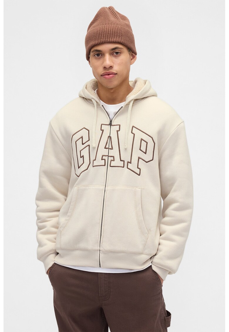 Hanorac cu captuseala din plus - logo si fermoar