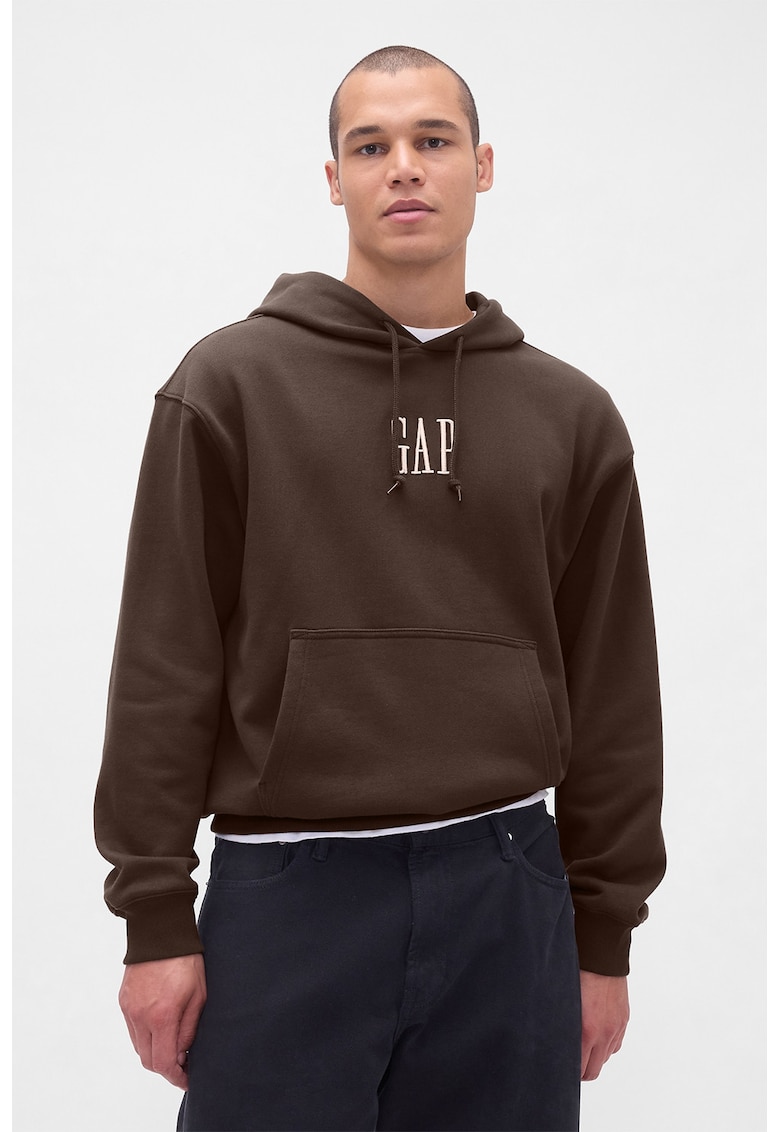 Hanorac cu logo brodat si buzunar kangaroo