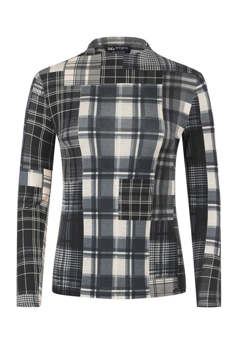 Bluza in carouri - din amestec de matase