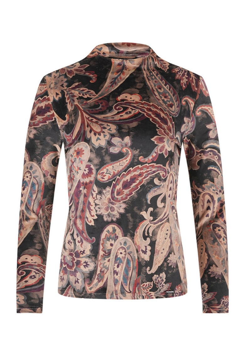 Bluza cu motive Paisley supradimensionate
