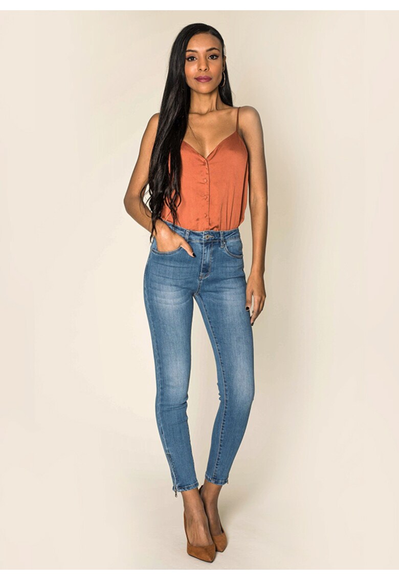 Blugi Dama Albastri Slim P117-5 M10 18430 - Albastru