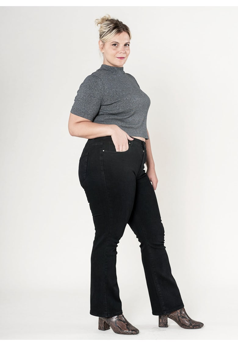 Blugi dama regular fit marimi mari  negru P612-8 M10 18379