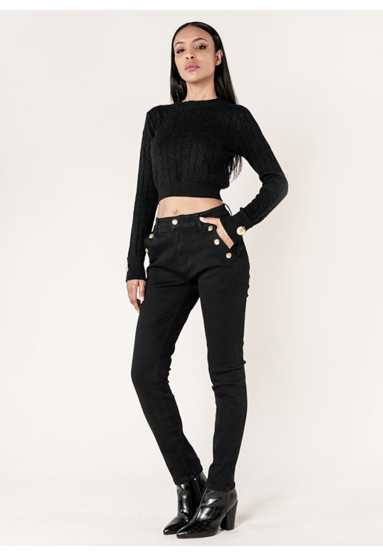 Blugi dama mom fit  negrI P216 M10 18374