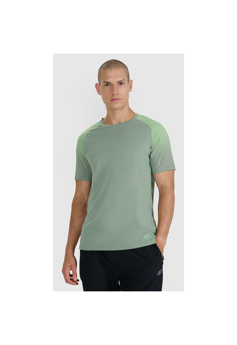 Tricou Sport Barbati - Reflectorizant - Ventilatie Superioara - Uscare Rapida - Confortabil - Olive Moss Yellow