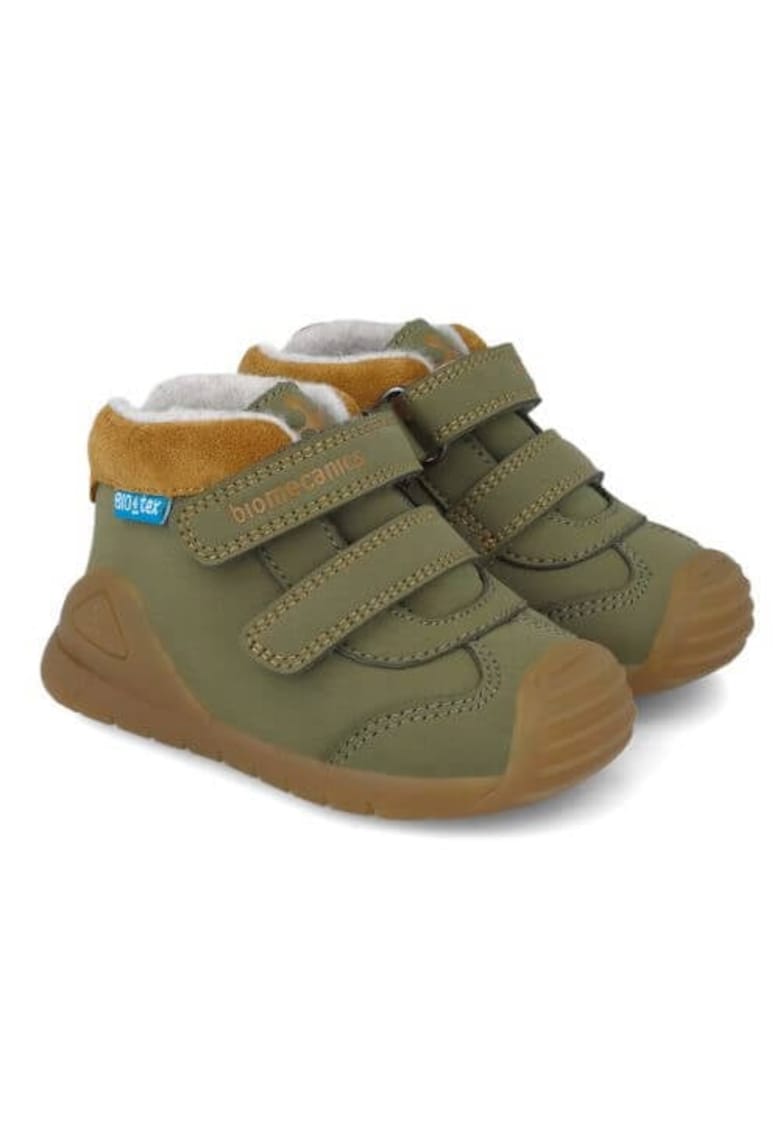 Ghete din piele naturala cu blana