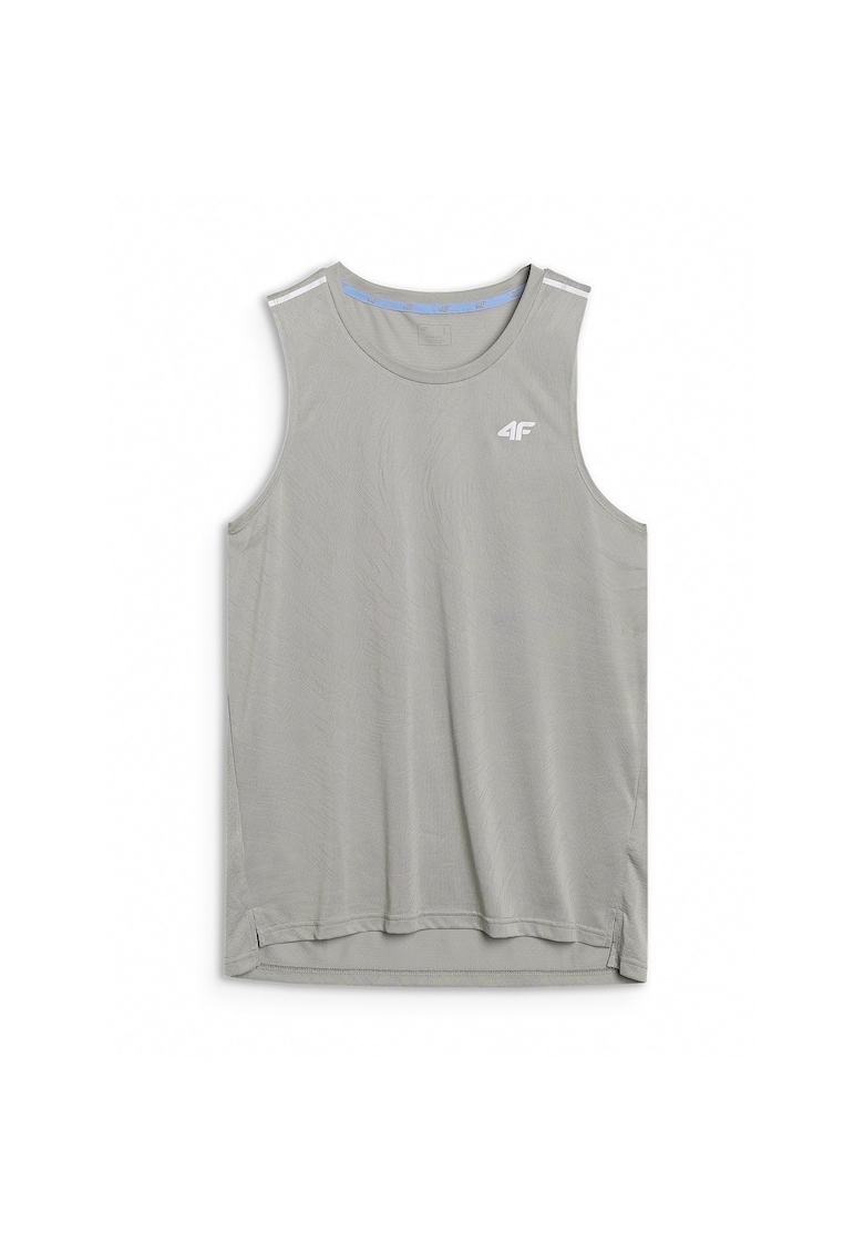Tricou Alergare Barbati - Gri - Regular Fit - Reflectorizant - Poliester Durabil - Ventilatie Optimizata - Gri