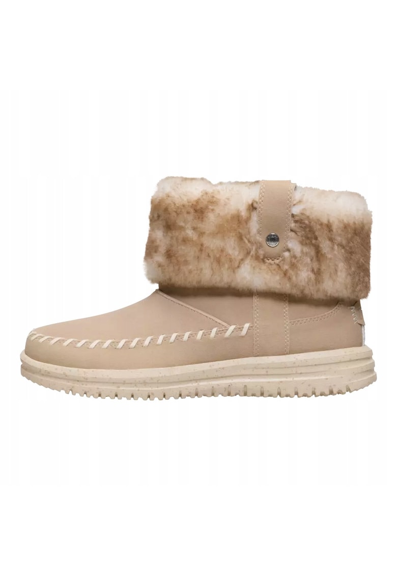 Ghete Chelsea Femei - Classic Camden Cuff Cozy - piele ecologica - bej -