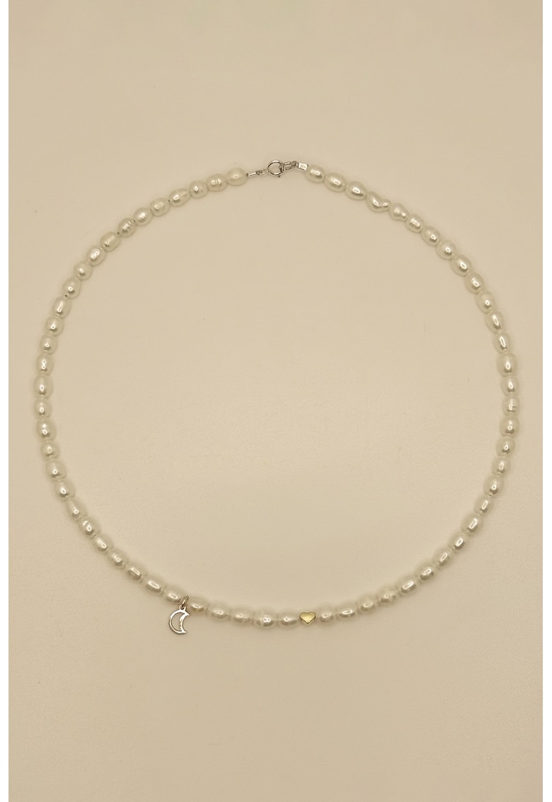 Colier placat cu aur de 24K decorat cu perle