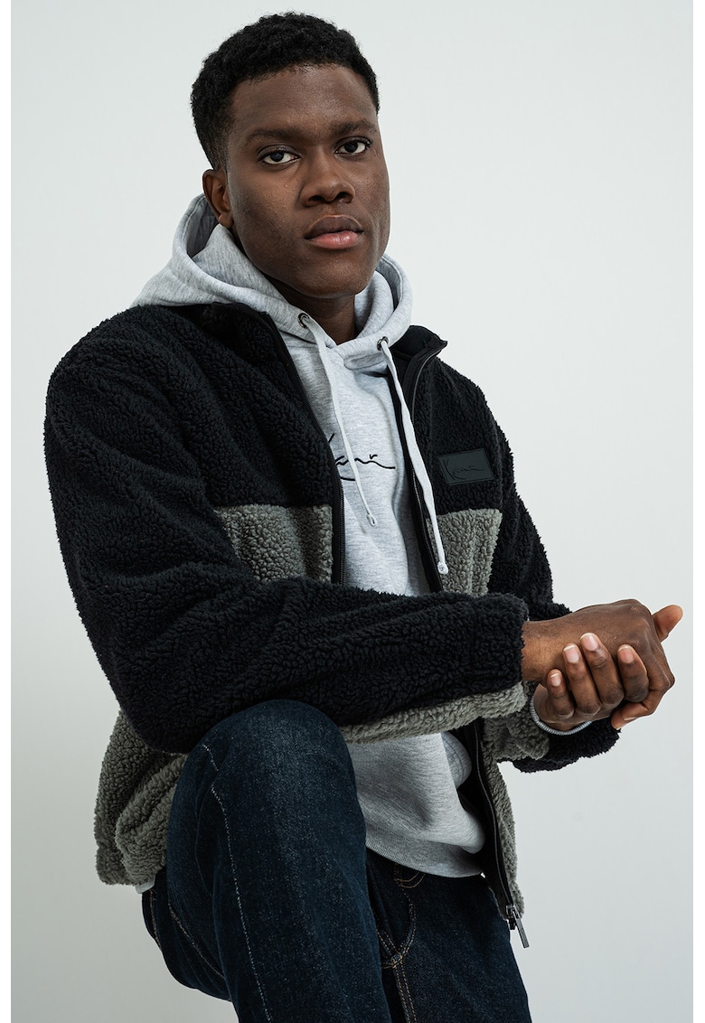 Jacheta teddy cu aplicatie logo