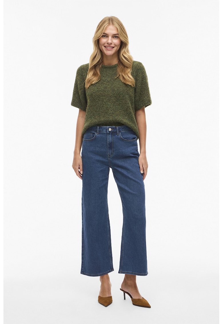 Blugi evazati cu talie medie