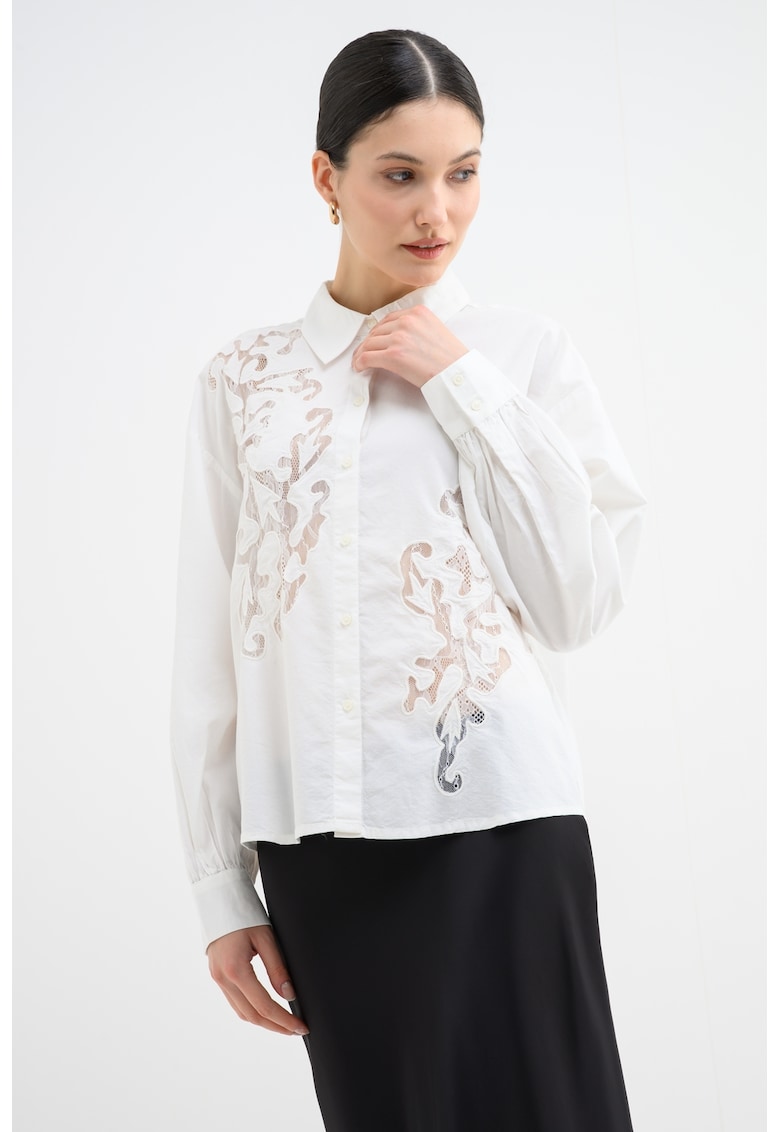 Camasa cu insertii de dantela