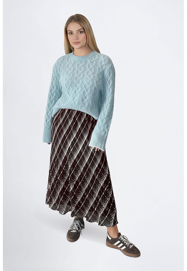 Pulover texturat din amestec de lana