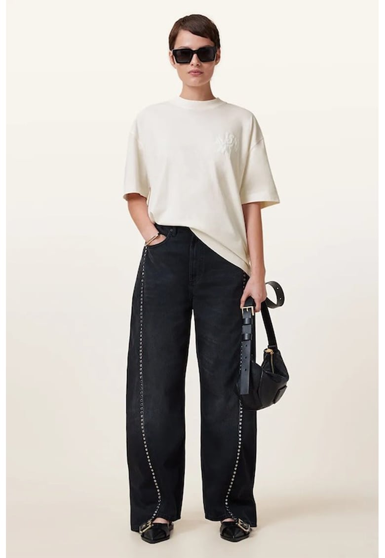 Tricou lejer din bumbac organic Ashen - Alb optic/Crem